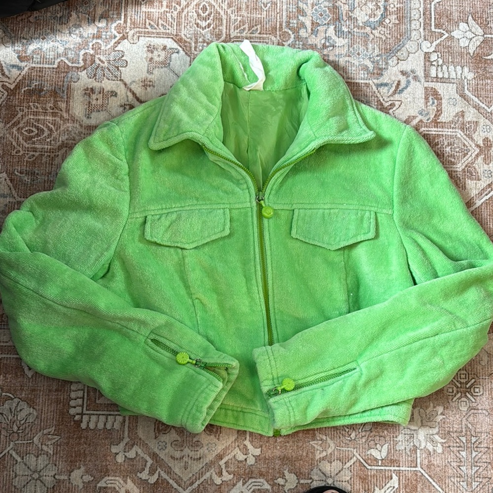 Versace lime  Green Fleece Jacket